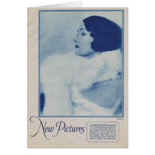 Cartão Retrato 1927 do vintage de Gloria Swanson