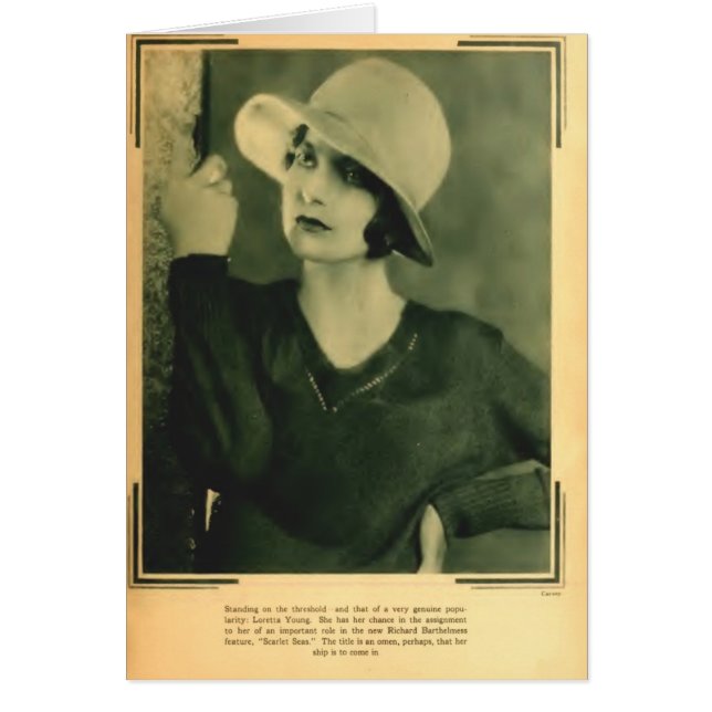 Cartão Retrato 1929 de Loretta Young (Frente)