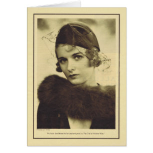 Cartão Retrato 1932 do vintage de Joana Bennett