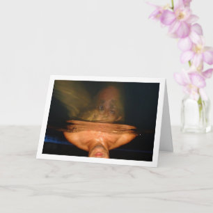 Cartão Retrato abstrato do Homem na Piscina