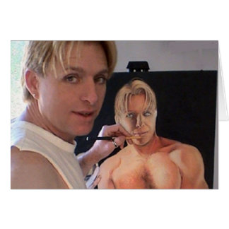 Cartão Retrato automático de desenho