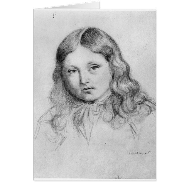 Cartão Retrato da areia de Solange (Frente)