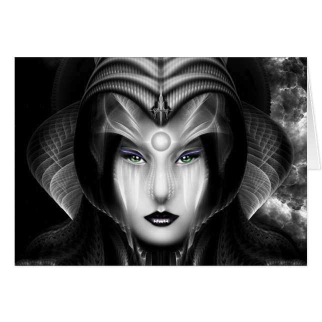 Cartão Retrato Da Cyiria Midnight (Frente Horizontal)