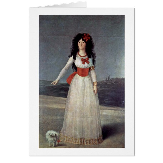 Cartão Retrato Da Duquesa De Alba Por Francisco De Goya (Frente)