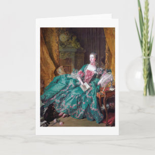 Cartão Retrato da Madame Pompadour, Boucher