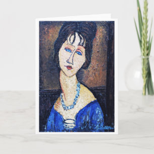 Cartão Retrato da Mulher, Modigliani