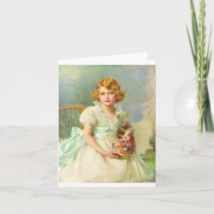 Cartão Retrato Da Rainha Elizabeth De 1933