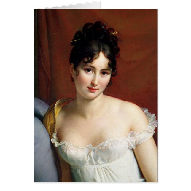 Cartão Retrato da senhora Recamier (Frente)