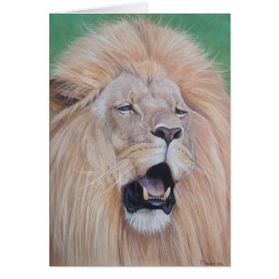 Cartão retrato da vida selvagem de grandes felinos e leõ