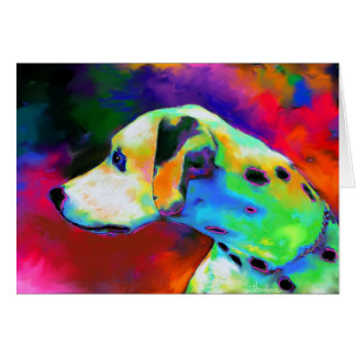 Cartão Retrato Dalmatian contemporâneo do cão