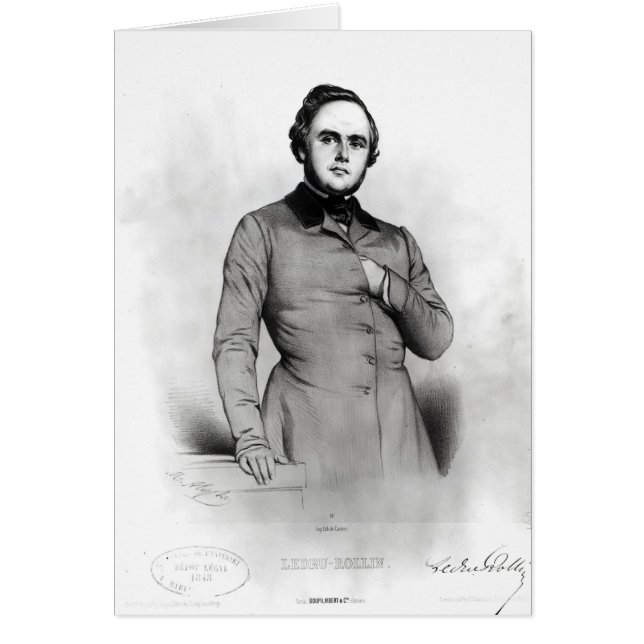 Cartão Retrato de Alexander Ledru-Rollin (Frente)