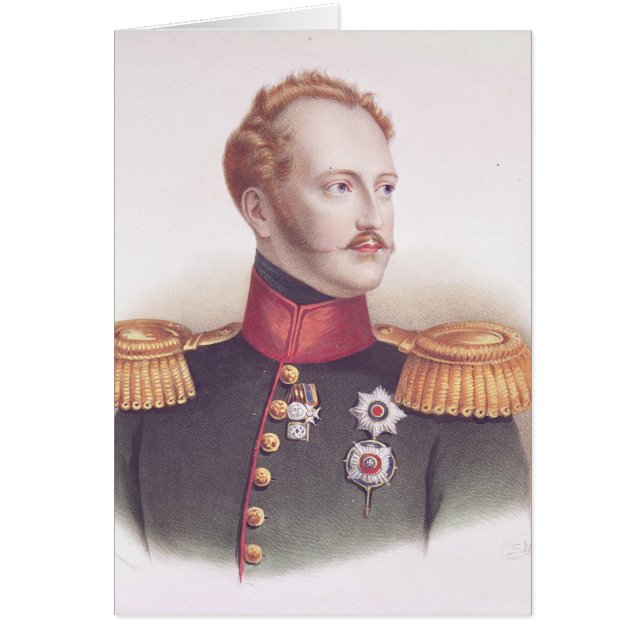 Cartão Retrato de Alexandre I (Frente)