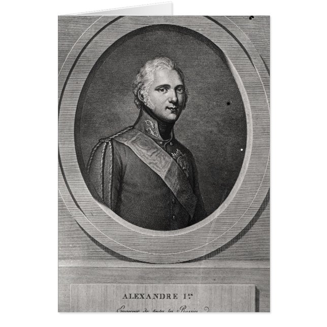Cartão Retrato de Alexandre I (Frente)