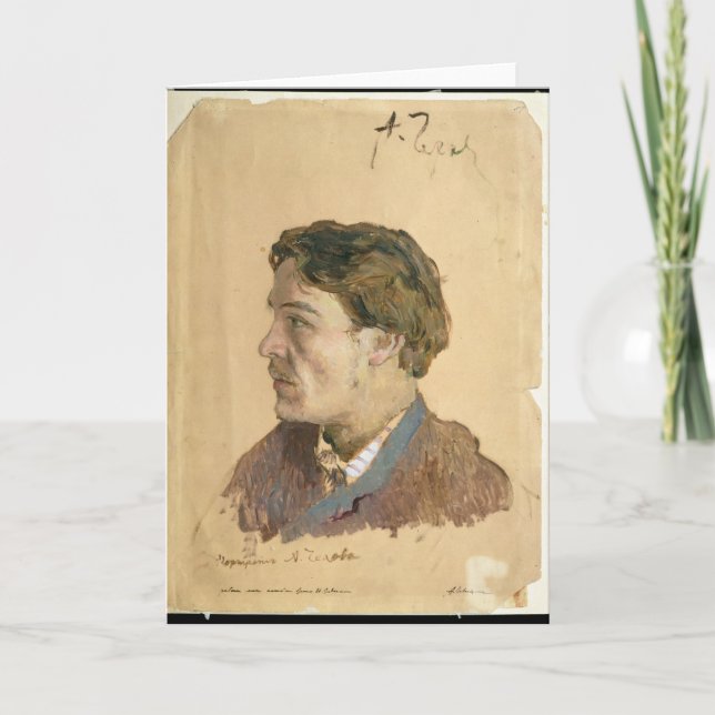 Cartão Retrato de Anton Chekhov (Frente)
