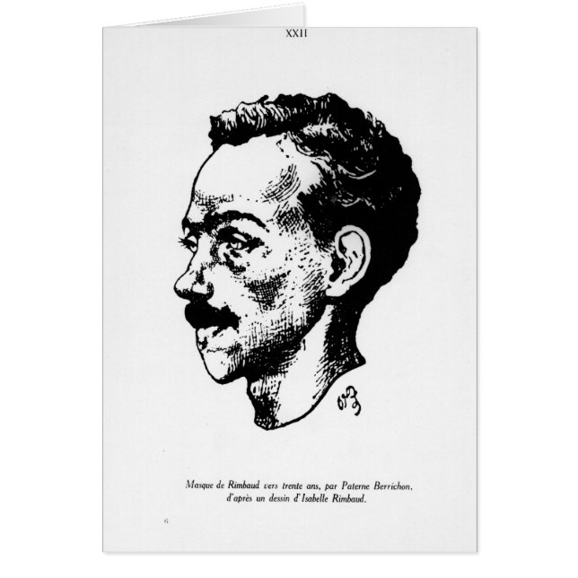 Cartão Retrato de Arthur Rimbaud (Frente)