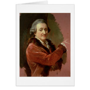 Cartão Retrato de auto, 1773-87 (óleo em canvas)