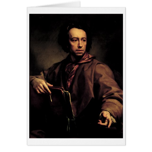 Cartão Retrato de auto, 1773 (óleo no painel) (Frente)