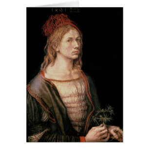 Cartão Retrato de auto com um cardo, 1493