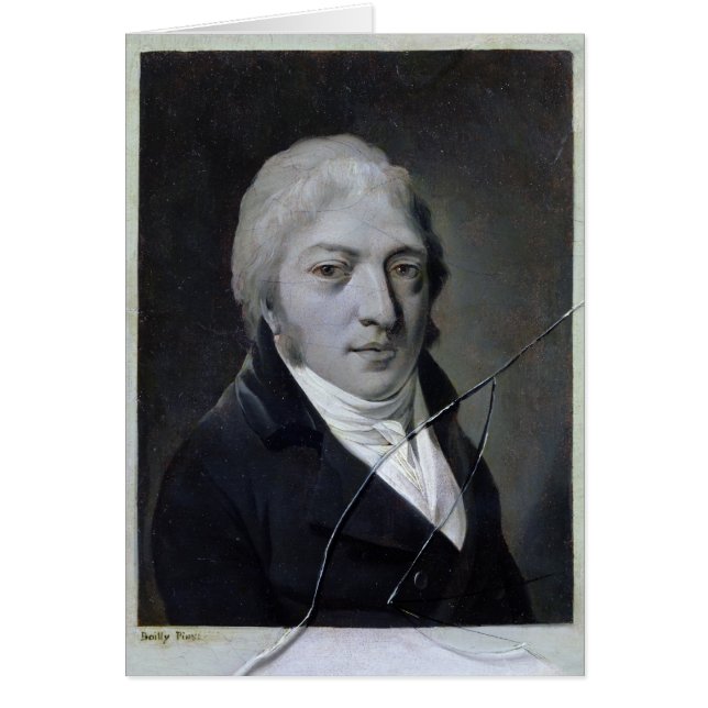 Cartão Retrato de auto com vidro quebrado (Frente)