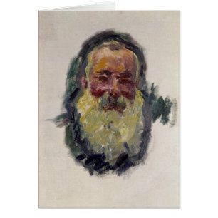 Cartão Retrato de auto de Claude Monet , 1917