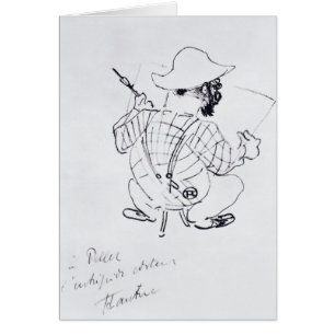 Cartão Retrato de auto de Henri de Toulouse-Lautrec ,