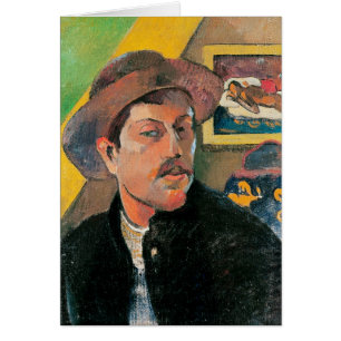 Cartão Retrato de auto em um chapéu, 1893-94 de Paul