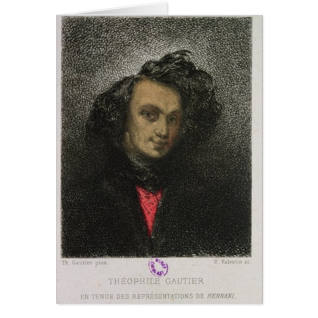 Cartão Retrato de auto, vestido para 'Hernani (Frente)