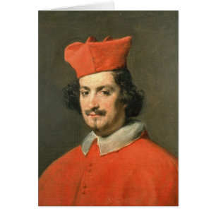 Cartão Retrato de Camillo cardinal Astali Pamphili