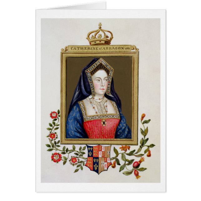 Cartão Retrato de Catarina de Aragão (1485-1536) øs Qu (Frente)