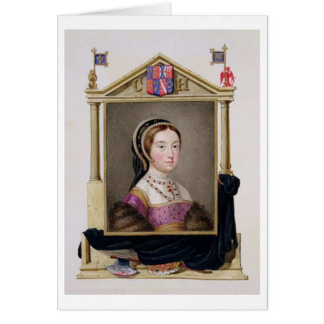 Cartão Retrato de Catherine Howard (c.1520-d.1542) 5o Q (Frente)