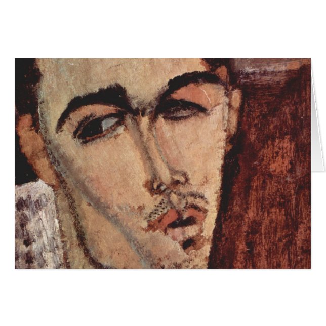 Cartão Retrato de Celso Lagar - Amedeo Modigliani (Frente Horizontal)