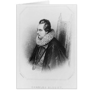 Cartão Retrato de Charles Blount 8º Conde de