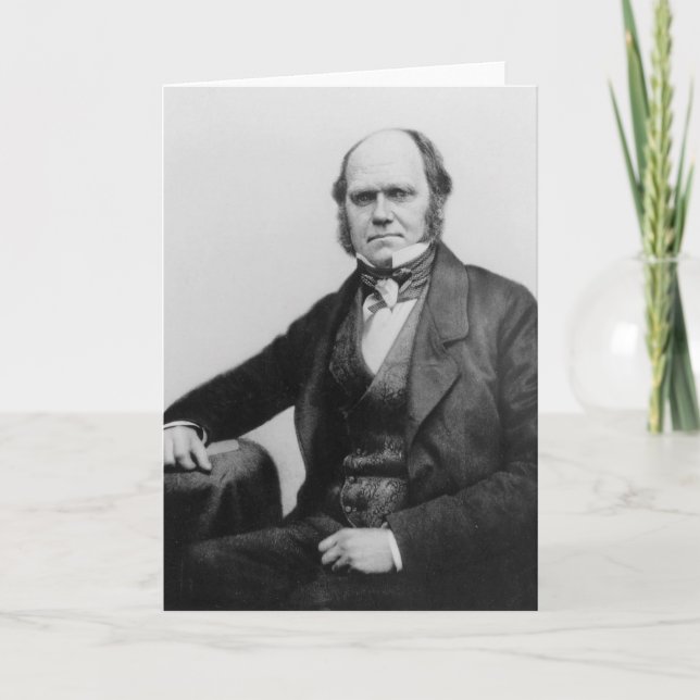 Cartão Retrato de Charles Darwin, 1854 (Frente)