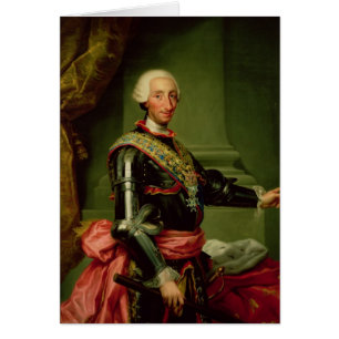 Cartão Retrato de Charles III c.1761