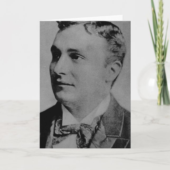 Cartão Retrato de Charles Spencer Chaplin, Sénior (Frente)