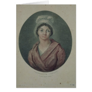 Cartão Retrato de Charlotte Corday depois de 1793