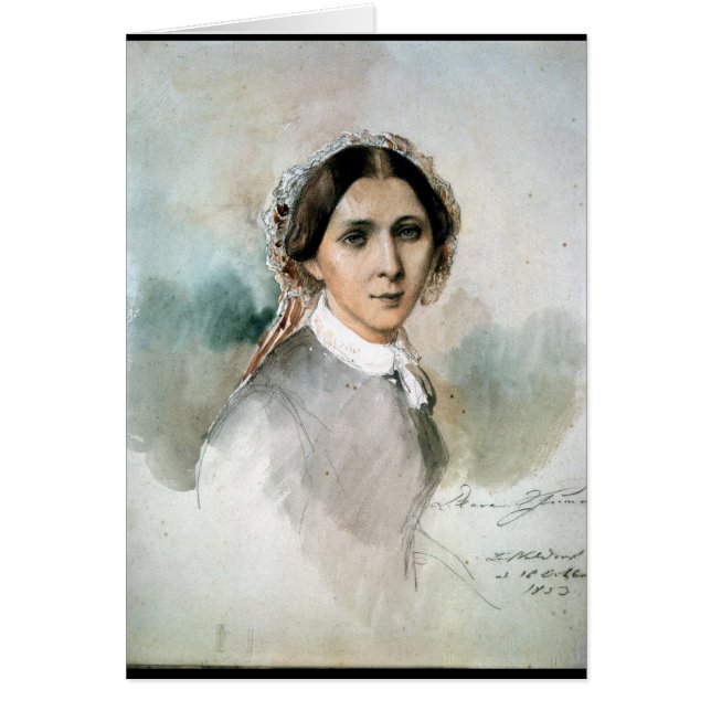 Cartão Retrato de Clara Schumann 1853 (Frente)