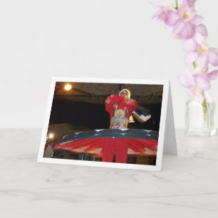 Cartão Retrato de Dança Tanoura Egípcia