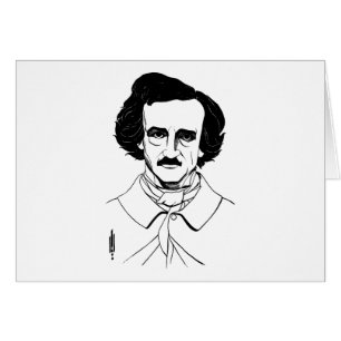 Cartão Retrato de Edgar Allan Poe