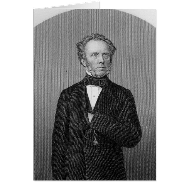 Cartão Retrato de Edward Baines (Frente)