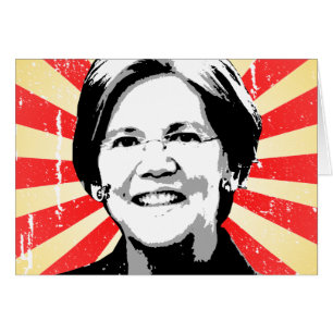 Cartão Retrato de Elizabeth Warren