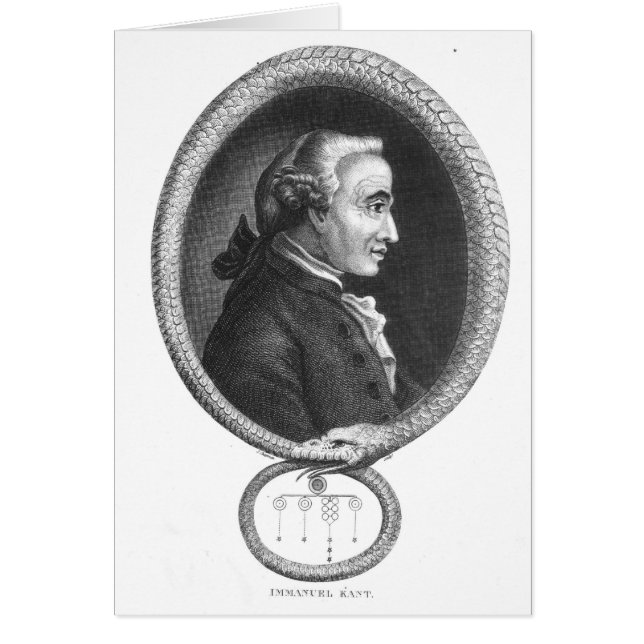 Cartão Retrato de Emmanuel Kant 2 (Frente)