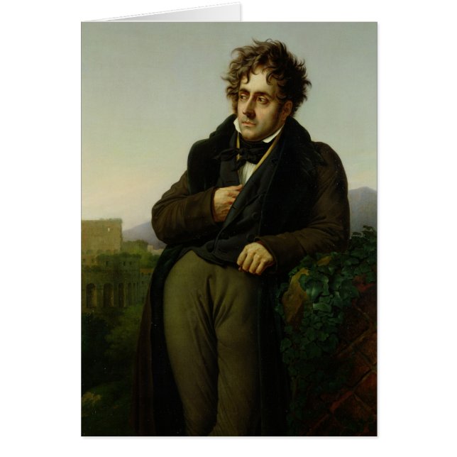 Cartão Retrato de Francois Rene Vicomte (Frente)