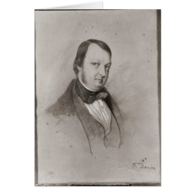 Cartão Retrato de Frederic Chopin (Frente)