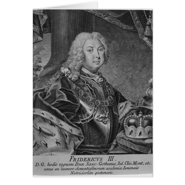 Cartão Retrato de Frederick III (Frente)