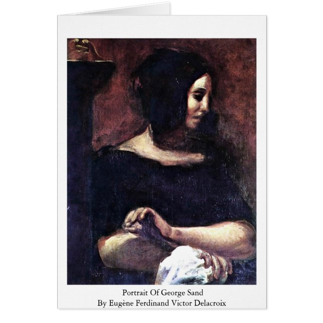 Cartão Retrato de George Sand (Frente)