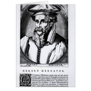 Cartão Retrato de Gerard Mercator