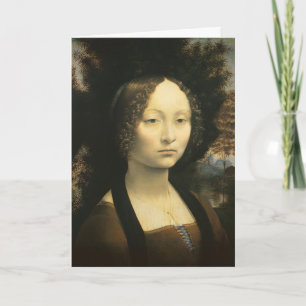 Cartão Retrato de Ginevra Benci, de Leonardo da Vinci