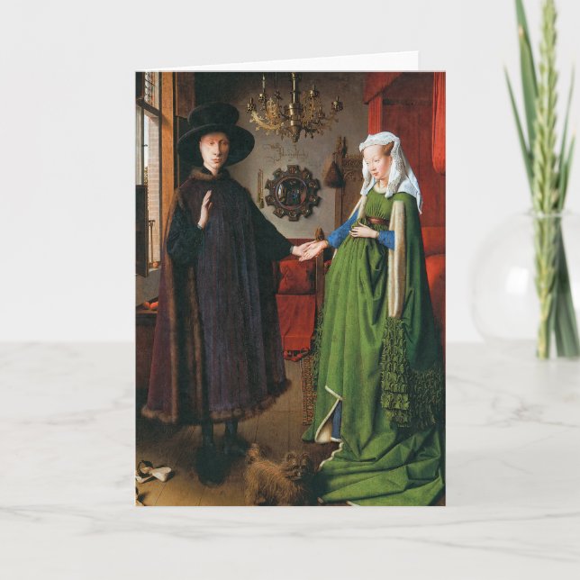 Cartão Retrato de Giovanni Arnolfini e sua esposa (Frente)