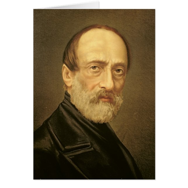 Cartão Retrato de Giuseppe Mazzini (Frente)